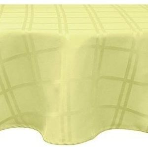 Origins - microfiber 90in yellow round tablecloth - new